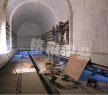 拱頂臺車式電阻爐施工現場